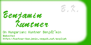 benjamin kuntner business card